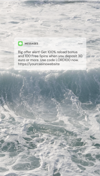 casino SMS example